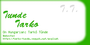 tunde tarko business card