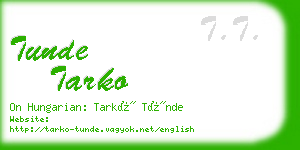 tunde tarko business card